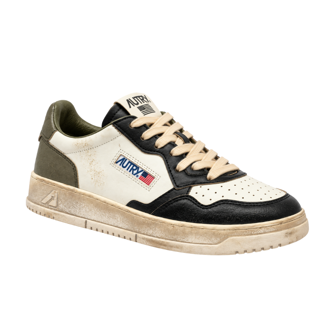 Autry Super Vintage Low | Bianco / Nero / Oliva | SV46